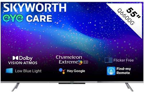 Skyworth 55 inch Q6600G Series QLED Google TV - 3840 x 2160 Resolution 60Hz Refresh Rate 8ms Resp...