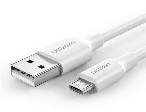 Ugreen USB-A 2.0 Male To Micro USB Male 1m Cable - Supporting Data Transfer Upto 480mbps - White ...