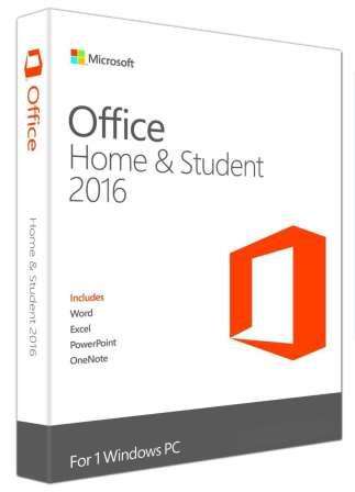 Microsoft Office Home and Student 2016 Medialess