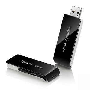 Apacer AH350 (AP64GAH350B-1) 64GB USB 3.0 Flash Drive - Black USB Interface Super Speed USB3.0; b...