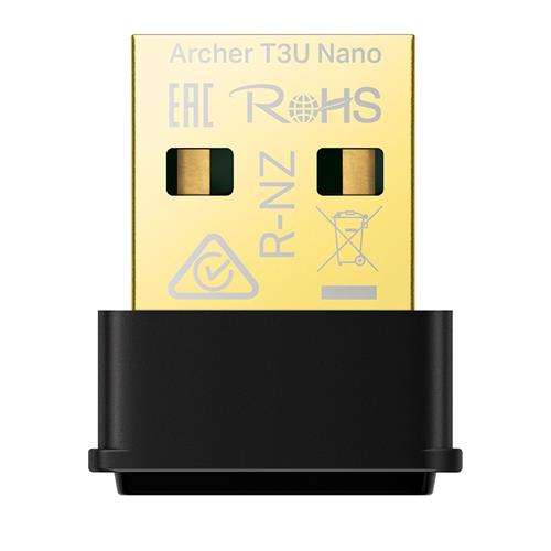 TP-Link Archer T3U Nano AC1300 Nano Wireless MU-MIMO USB Adapter 1 year Limited Warranty