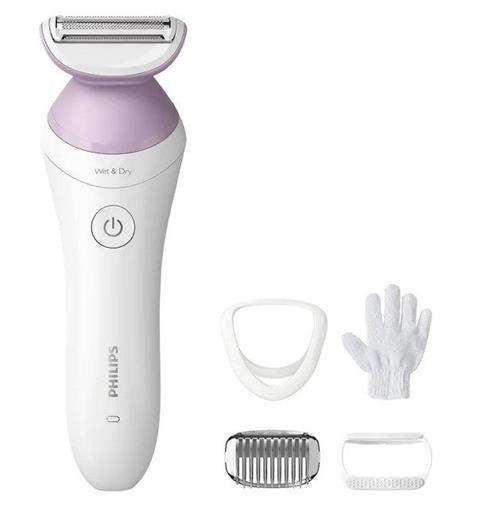 Philips Cordless Lady Wet & Dry Shaver 6000 Pink Includes Trimming comb 4 accessories 1 year warr...