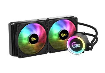 Kwg Crater M1 240 Dual Liquid Cooler Both Fans And Pump Can Sync With Motherboard Software Or Rem...