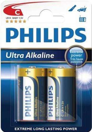 Philips Ultra Alkaline Battery LR14E2B 2 x Type C