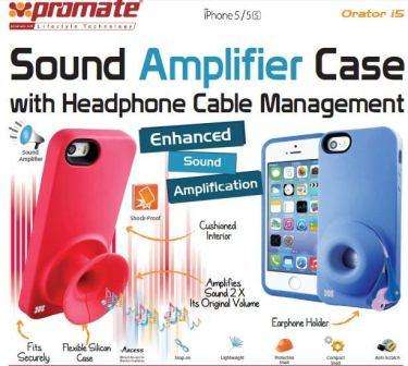Promate Orator-I5 Iphone 5 Sound Amplifier Case For Iphone 5 5S With Headphone Cable Management C...