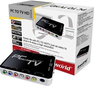 Kworld PC to TV Converter:Support video system NTSC / PALSupport Video Out 480P / 720P / 1080i 1 ...