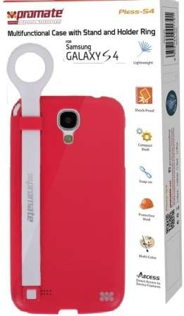 Promate Pless-S4 Multifunctional Case with a Stand and a Holder Ring for Samsung Galaxy S4-Pink 1...