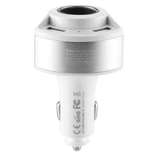 Remax RCC218 Journey Black 4.8A Fast Dual USB Car Charger - White
