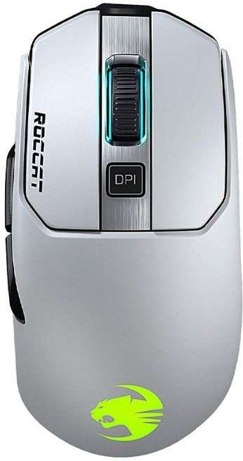 Roccat Kain 202 AIMO White Wireless Optical 16000 dpi Titan-Click RGB Gaming Mouse 1 Year warranty