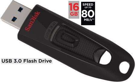Sandisk Ultra 16GB USB 3.0 Flash Drive