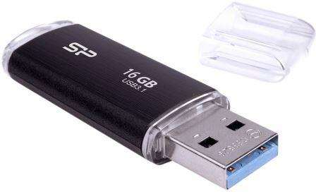 Silicon Power Blaze B02 16Gb Usb Type-A 3.2 Black Usb Flash Drive - Superspeed Usb 3.2 Gen 1 (Usb...