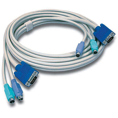 Trendnet 10Ft Ps 2 Vga Kvm Cable-Connect Computers With Vga And Ps 2 Ports To A Trendnet Kvm Devi...