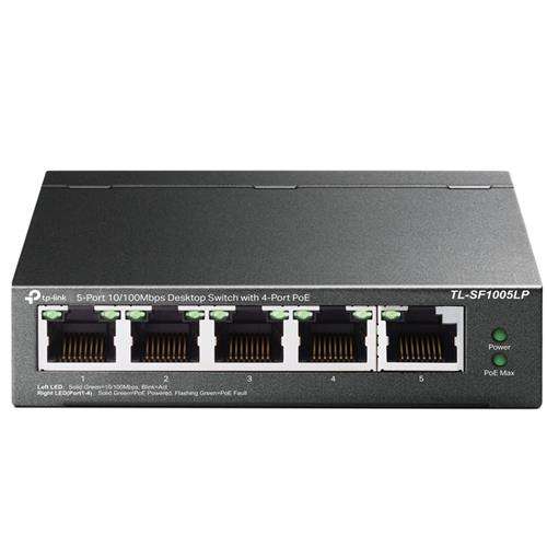 TP-Link 5-Port 10/100Mbps Desktop Switch with 4-Port PoE 1 year Limited Warranty