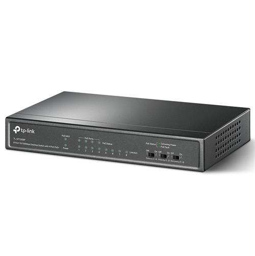 TP-Link 9-Port 10/100Mbps Desktop Switch with 8-Port PoE+ 1 year Limited Warranty