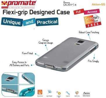Promate Akton S5 Multi-colored flexi-grip designed Protective Shell Case for Samsung Galaxy S5 Co...