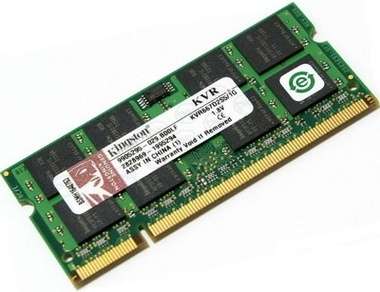 Kingston 1GB PC3-10600 1333MHZ CL9 204PIN SODIMM Memory Limited Lifetime warranty