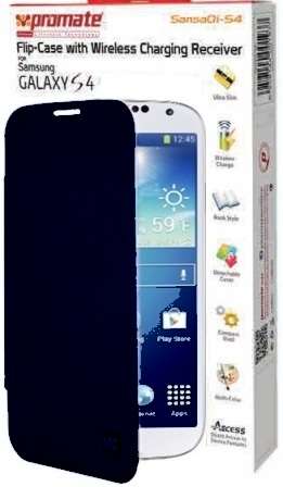 Promate SansaQi-S4 Flip-Case with Wireless Charging Receiver-Blue 1 Year Warranty