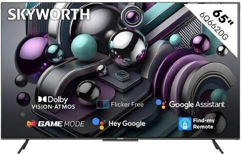 Skyworth 65 inch Qled Google LED TV - 3840 x 2160 Resolution 60 Hz 8ms Response Time Brightness: ...