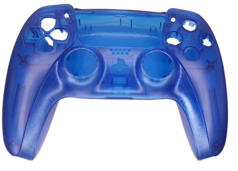 PS5 Dualsense Controller Top and Bottom Shell with Trim + Button set Clear Blue