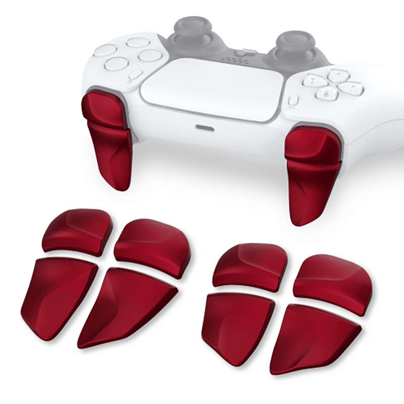 PS5 Dualsense Controller 2 Pairs Shoulder Buttons Extension Triggers Matte UV Vampire Red