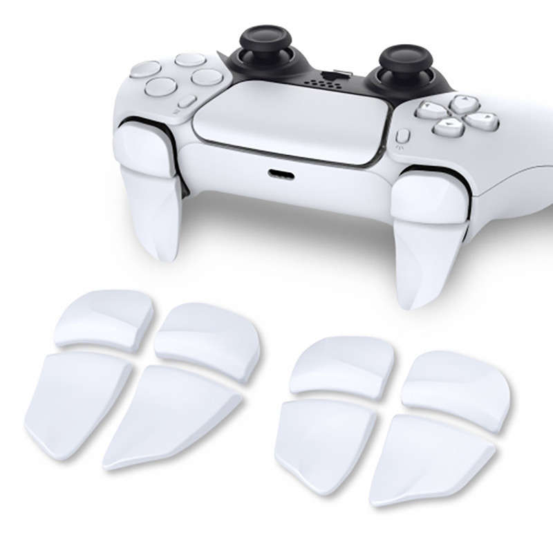 PS5 Dualsense Controller 2 Pairs Shoulder Buttons Extension Triggers Solid White
