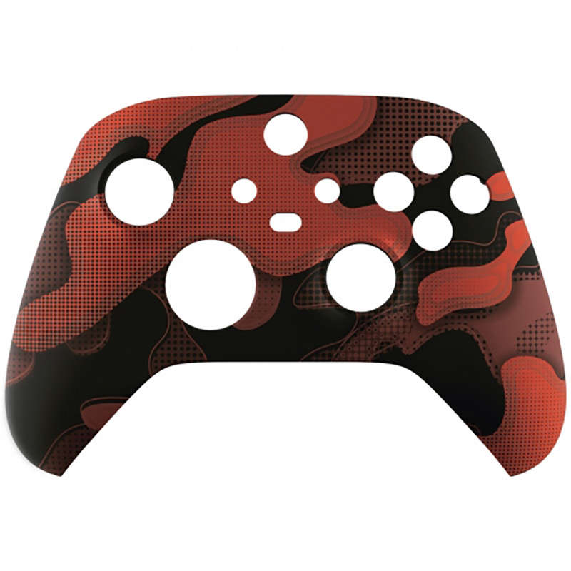 XBOX SERIES S/X Controller Front Faceplate Red Black Camouflage
