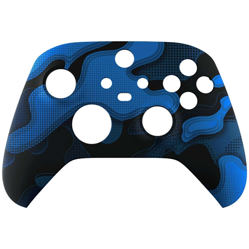XBOX SERIES S/X Controller Front Faceplate Blue Black Camouflage