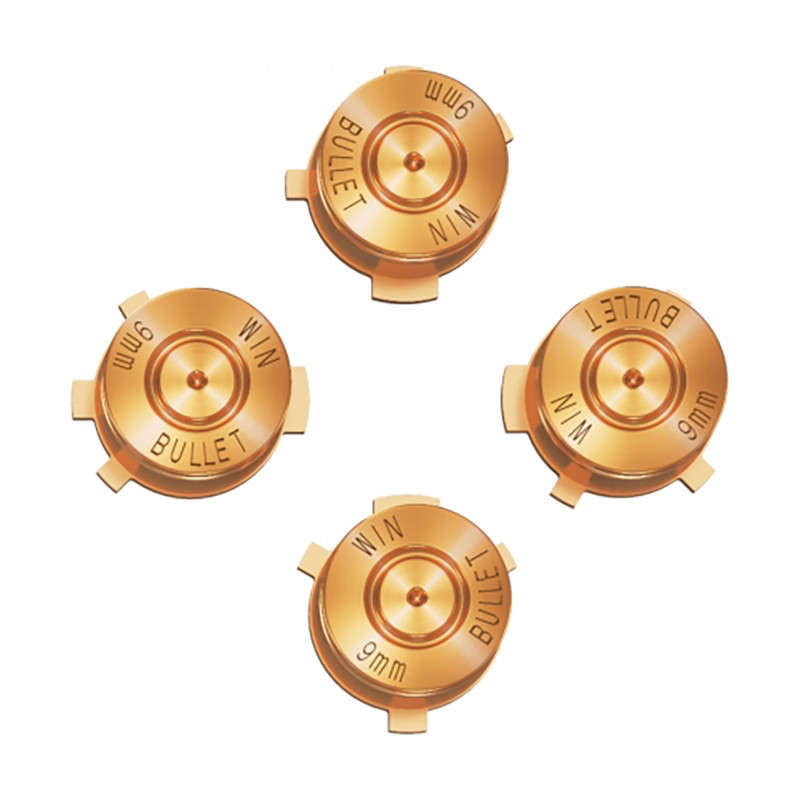 PS5 Dualsense Controller Metal ABXY Bullet Buttons GOLD