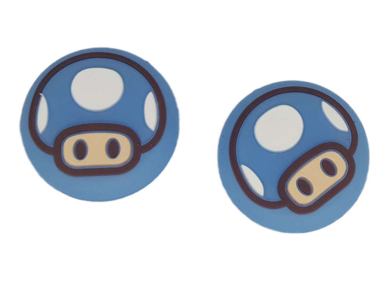 NS Switch Joy-con Pokemon Thumb Grips Silicone Rubber Mario Toad Blue
