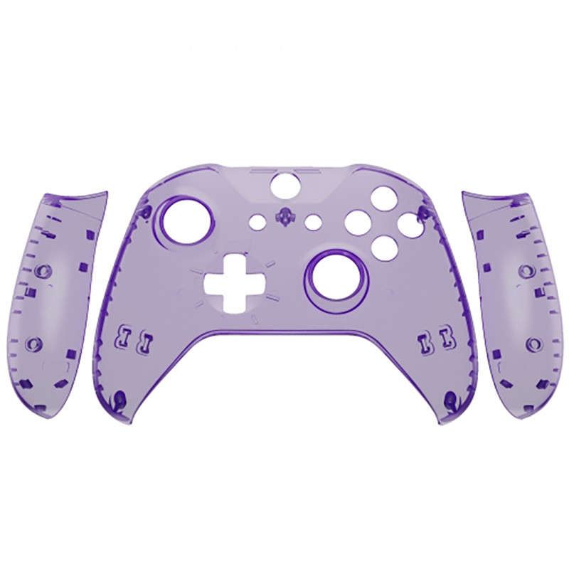 XBOX ONE S Controller Front Faceplate With Side Rails Clear Purple