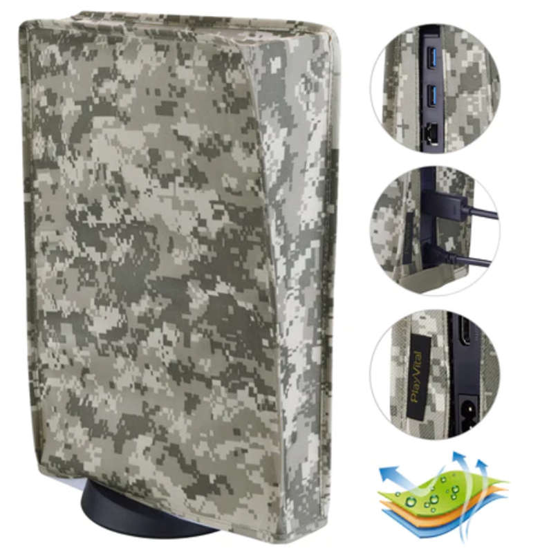 PS5 Dust Cover Nylon for Digital Edition and Ultra HD Consoles Digital Camouflague