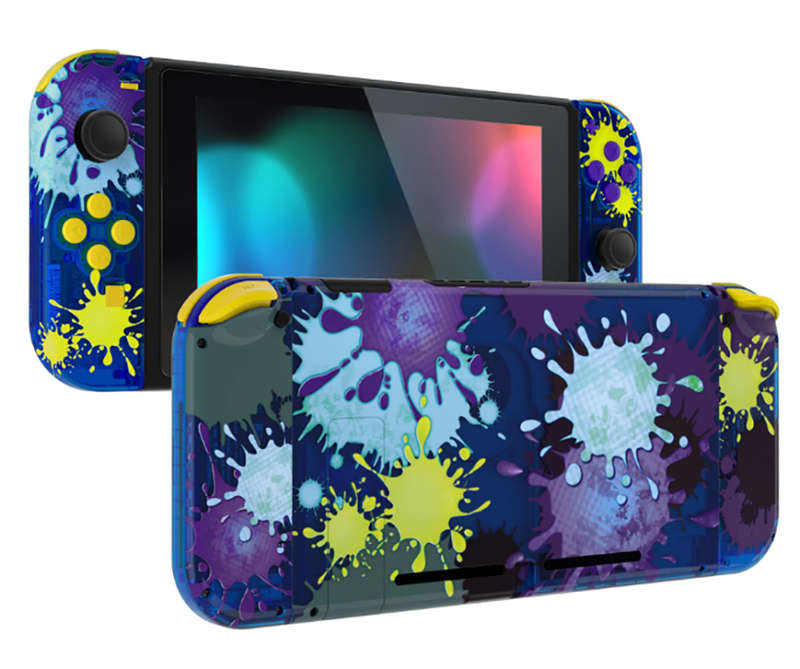 NS Switch Console Full Shell Glossy Paint Splat