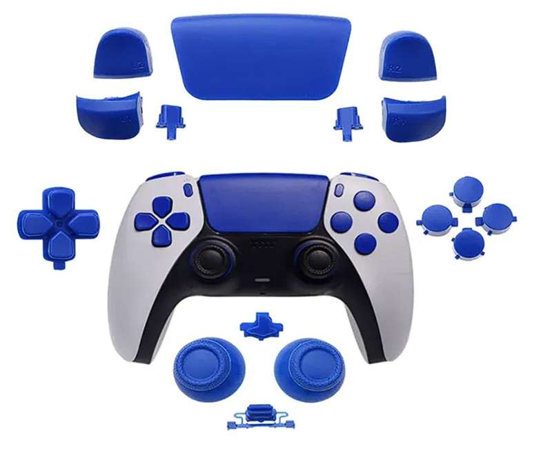 PS5 Dualsense Controller Full Button Set Blue for BDM-030