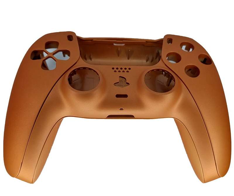 PS5 Dualsense Controller Top and Bottom Shell with Trim Matt Orange