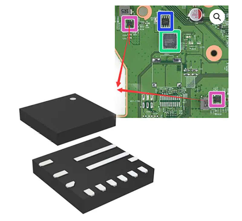Xbox Series X Board U40 U41 Richtek Synchronous Step-Down Converter L8 Voltage Regulator