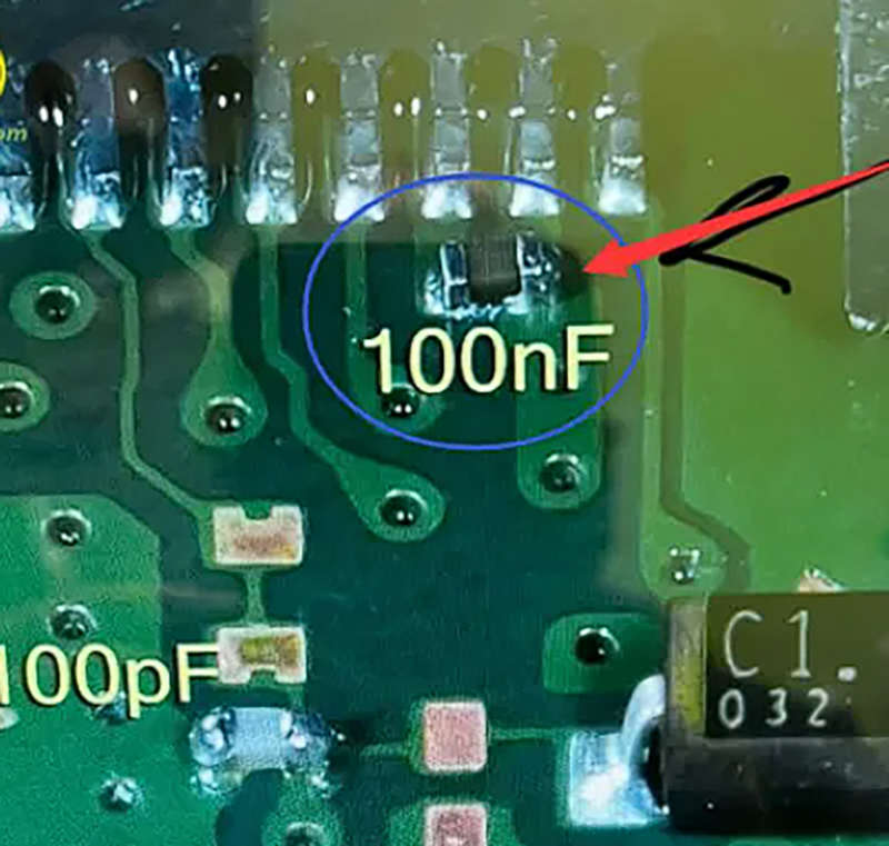 PS5 motherboard HDMI Port 100nf 0.1uf Ceramic Capacitor SMD