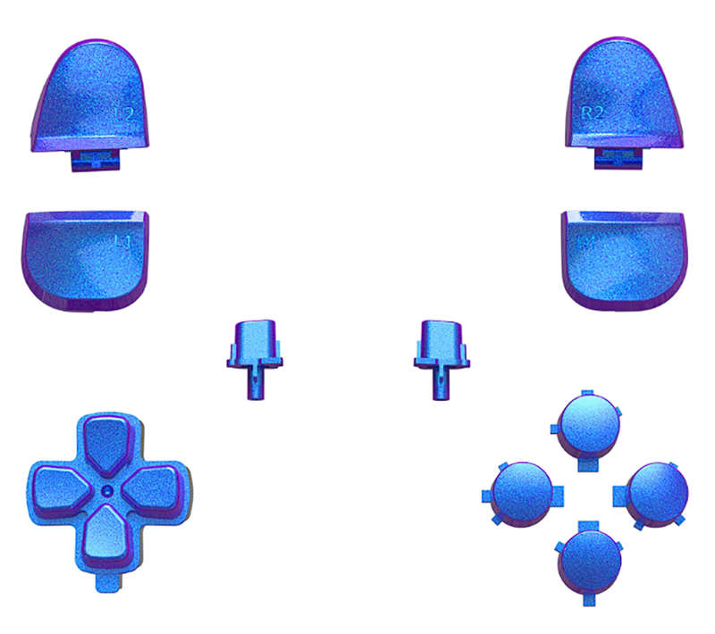 PS5 Dualsense Controller Full Button Set Glossy Chameleon Blue Purple for BDM-030