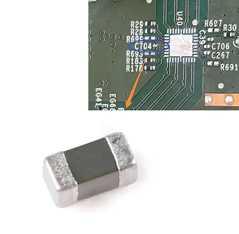 XBOX Series X Motherboard NB7NQ621 Near C704 22pF Chip Capacitor
