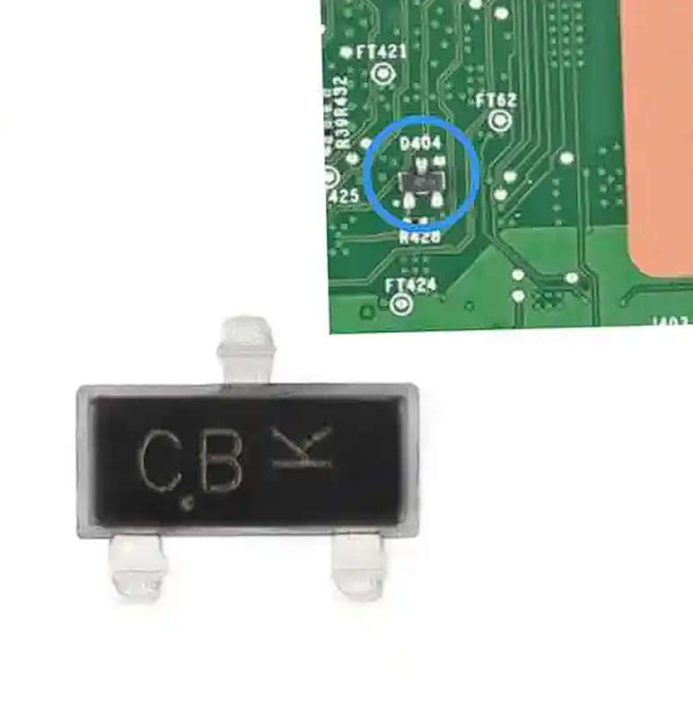 Xbox Series S D404 SOT23-3 Dual Series Schottky Barrier Diode