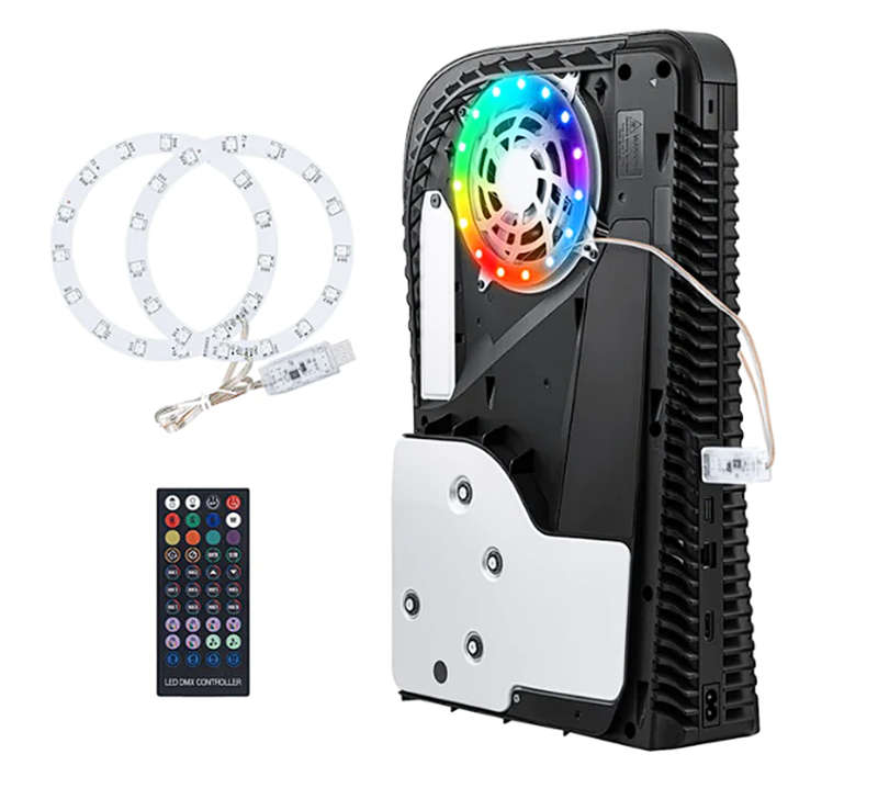 PS5 Console 8-Color Circular RGB Led Light Strip With IR Remote