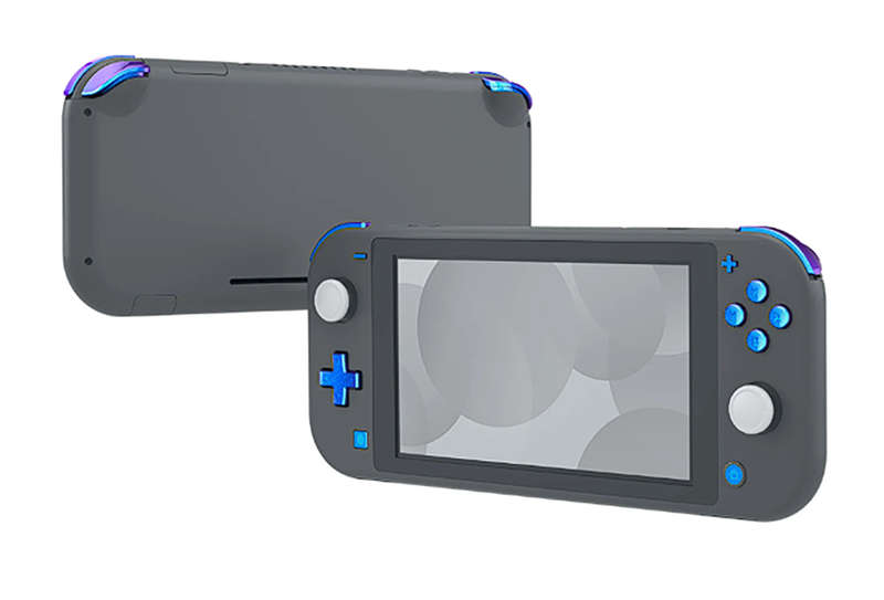 NS Switch Lite 14 Piece Button Kit Glossy Chameleon Blue Purple