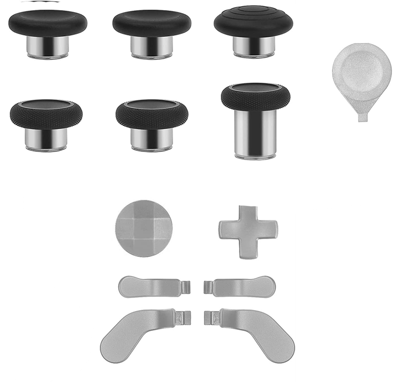 XBOX ONE Elite V2 Controller 11Pcs Magnetic Thumbstick Accessory Paddle Set Silver