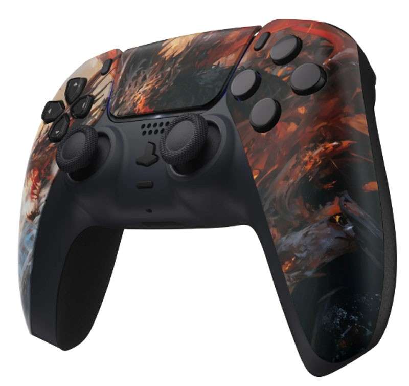 PS5 Dualsense Controller Front Shell With Touchpad Red Dragon