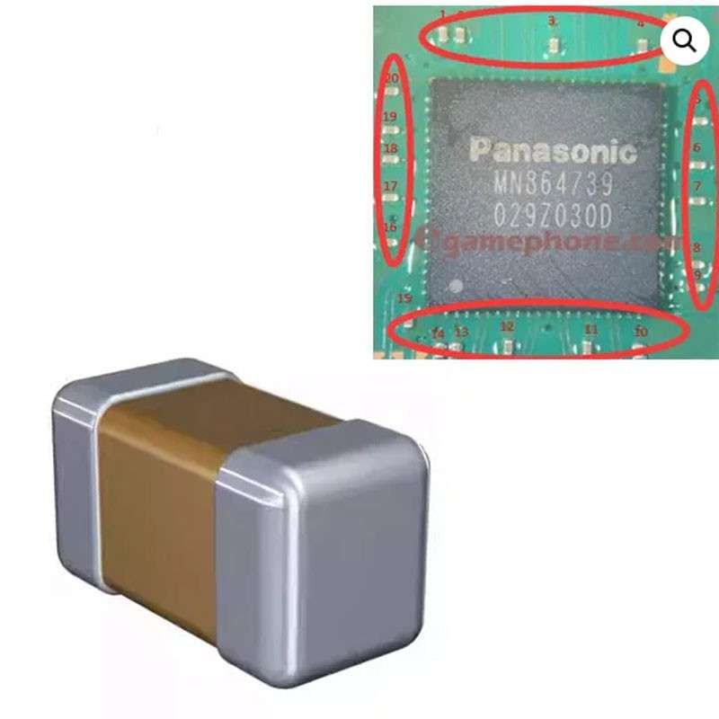 PS5 Motherboard HDMI IC MN864739 Capacitors