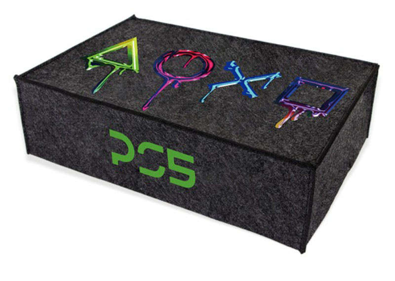 PS5 Slim Horizontal Dust Cover for Digital Edition and Ultra HD Consoles Black Logo