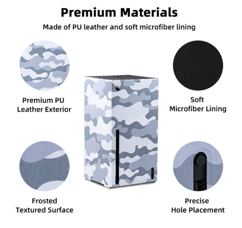 Xbox Series X AOLION Magnetic Protective Case Wrap Camouflage Gray