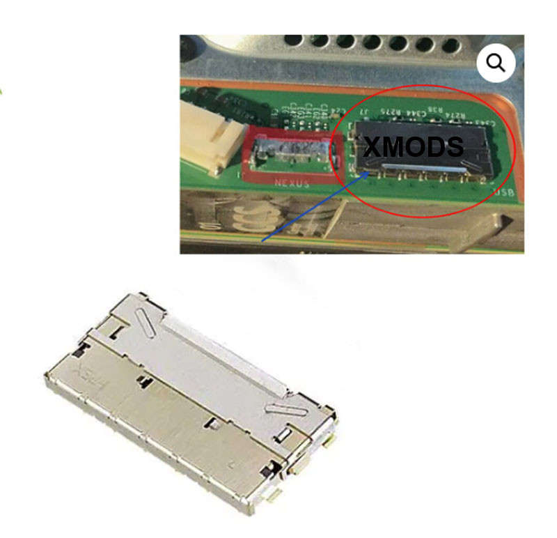 Xbox Series X Motherboard USB Port Connector Near NEXUS Port
