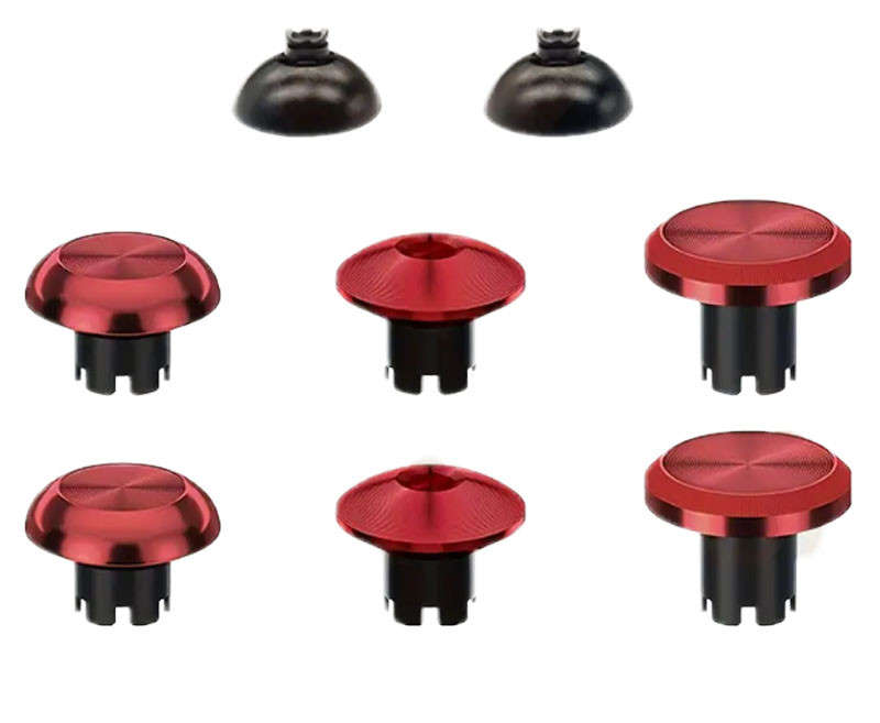 PS5 Dualsense 8Pcs Swappable Metal Thumbstick Kit Red