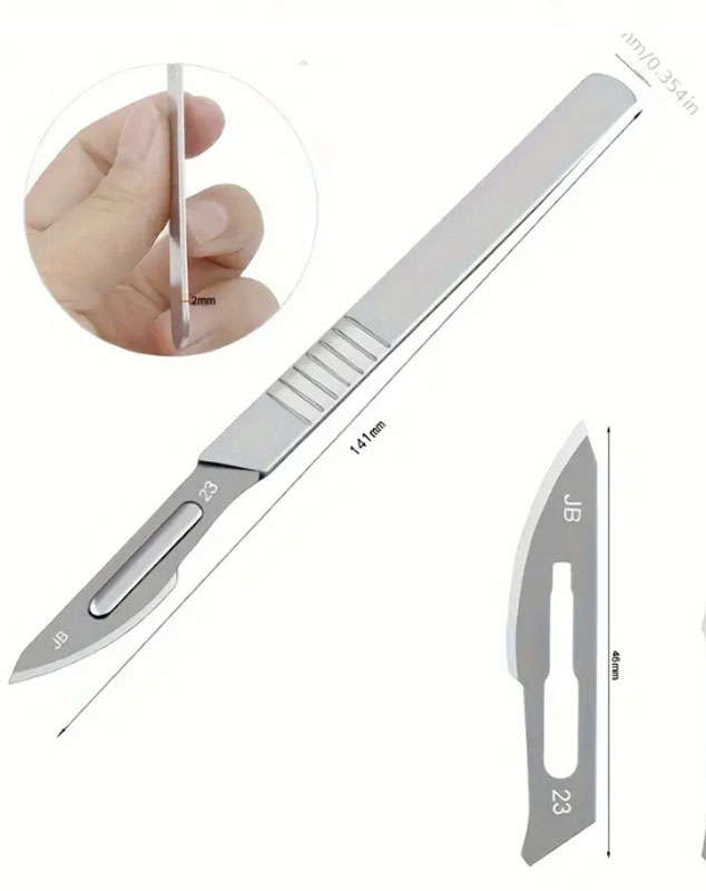 Precision Exacto Knife with 10 Sharp Scalpel Blades