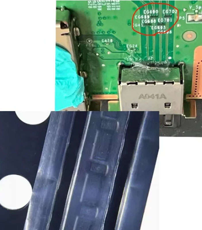 Xbox Series X Motherboard ESD suppressor TVS Diod EG695 EG689 EG701